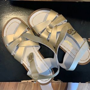 Light gold salt water sandals size 12